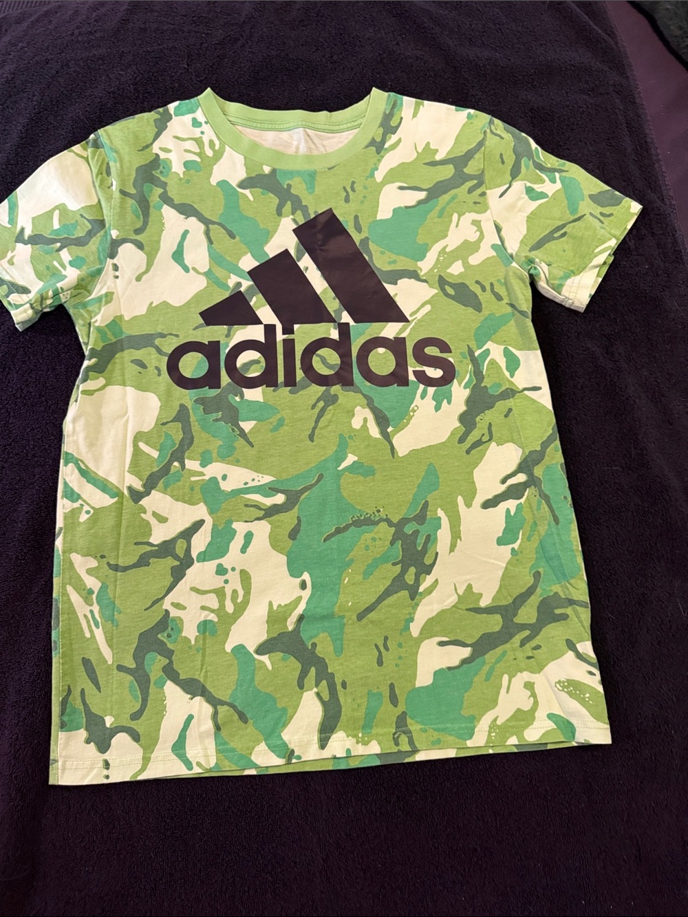 adidas Green Camo Logo Tee